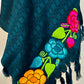 Embroidered Handmade Mexican Shawl Reboso Bordado Mexicano