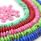 Bead Bundle: Handmade Saucer Disc Spacer Bone Beads, 9x3mm, 5 Strands & Colors, 300+ Beads