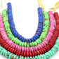 Bead Bundle: Handmade Saucer Disc Spacer Bone Beads, 9x3mm, 5 Strands & Colors, 300+ Beads