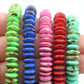 Bead Bundle: Handmade Saucer Disc Spacer Bone Beads, 9x3mm, 5 Strands & Colors, 300+ Beads