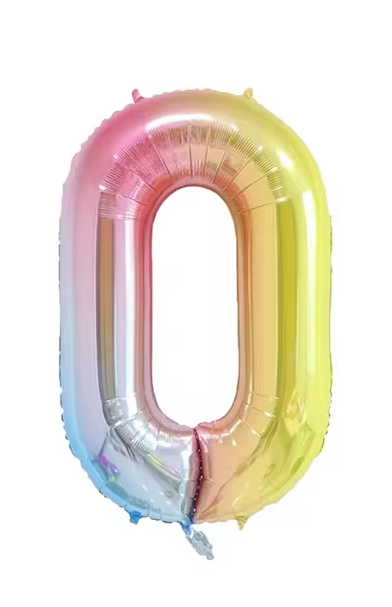 Rainbow Gradient Colorful Number Balloon Foil Balloon F07M1-77-0