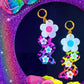 Rainbow Leopard Wavy Daisy Earrings