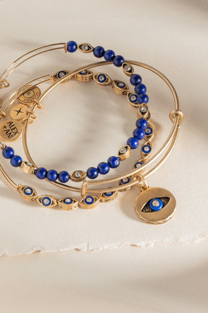 Untamed Evil Eye Lapis Bangle