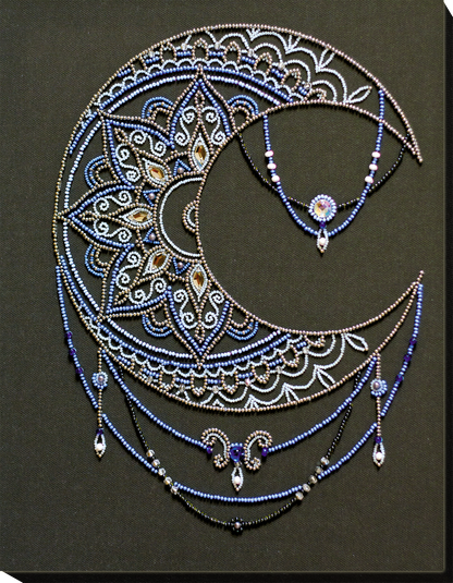 Bead Embroidery Kit - Moon pattern