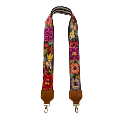 Leather Vintage Upcycled Purse | Camera | Guitar Strap - Guatemala