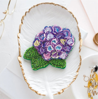 Beautiful Hydrangea Bead Embroidery Decoration Kit by Abris Art AD-065
