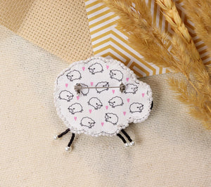 Curly Sheep Bead Embroidery Decoration Kit by Abris Art AD-236