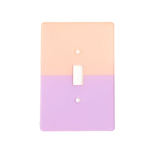Peach and lavender color acrylic block light switch plate
