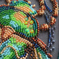 Mid-sized bead embroidery kit - Emerald beetle AMB-105