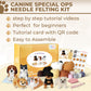 Corgi Needle Felting Kit. Wizardi DIY Wool Craft Kit F07N8-W551-N5