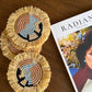 Abstract Form Fringe Set of 4 Coasters