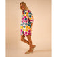 All Over Smiley Preslie Poplin Shirt Dress | Organic Cotton Beltable Dress or Tunic with Pockets