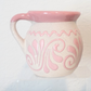 Pink and purple Mug set 2 or 4 Mexican coffee taza handmade clay, barro