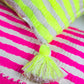 Antigua Pillow - Neon Pink and Yellow