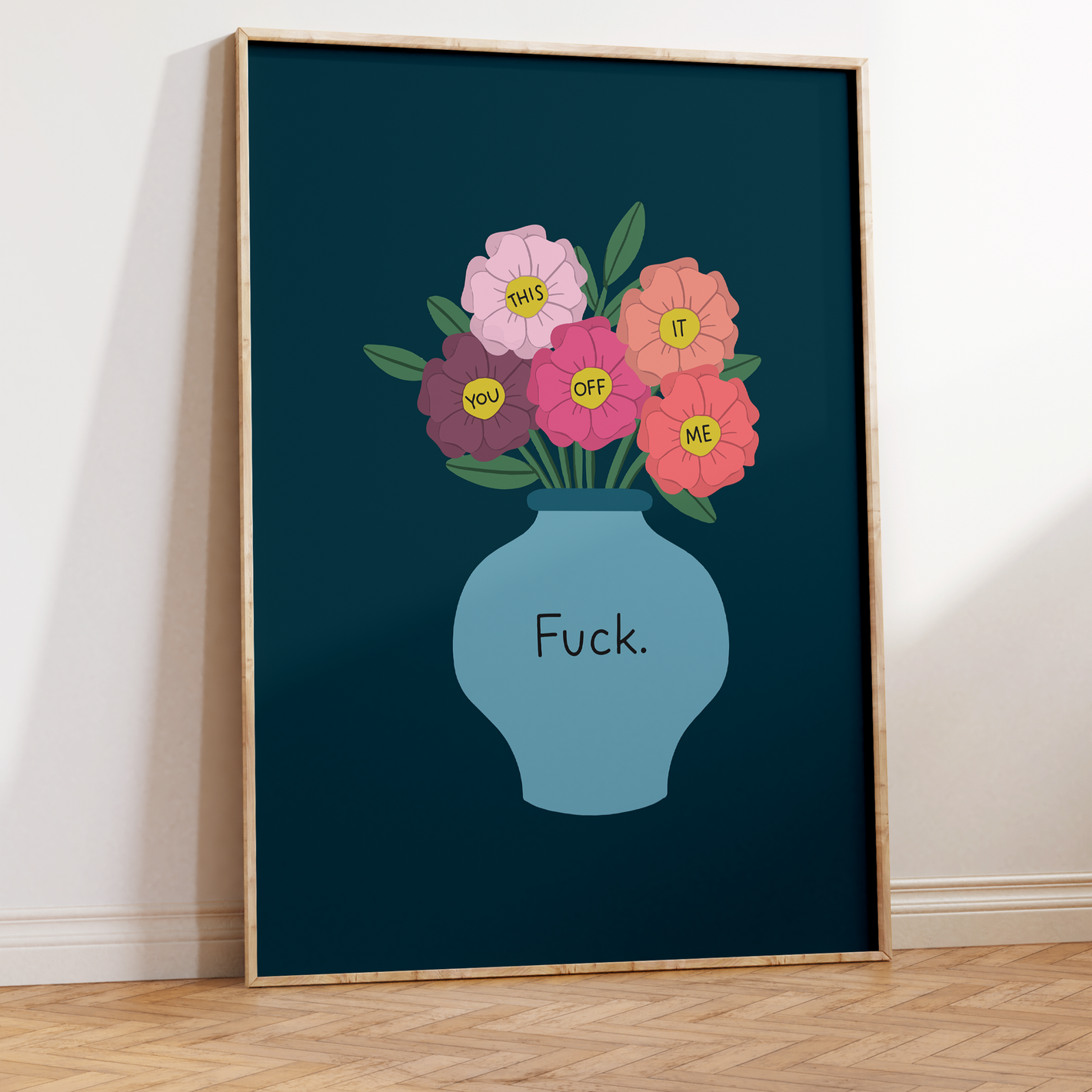 Fuck Flowers Unframed Art Print