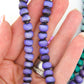Aurora Borealis Inspired Handmade Rondelle Spacer Bone Beads, 8x7mm, Aqua, Teal, Purple