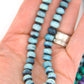 Aurora Borealis Inspired Handmade Rondelle Spacer Bone Beads, 8x7mm, Aqua, Teal, Purple