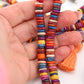 8-9mm Autumn Spice Multi Color Natural Heishi Spacer Beads