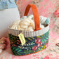 Meadow Caddy – Handmade USA Floral Yarn & Notions Organizer