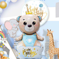 Bear with a Crown Boy. Standing Foil Balloon Decoration F07M1-2
