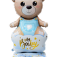 Bear with a Crown Boy. Standing Foil Balloon Decoration F07M1-2