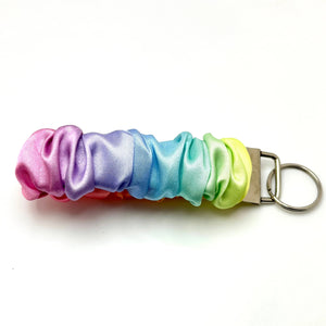Rainbow Silk Scrunchie Wristlet