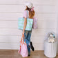 Blue Lattice Oversized Tote with Wallet