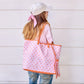 Geo Chic Oversized Tote with Wallet