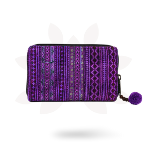Diamond Upcycled Hmong Textile Cross-stitch Wallet - Thailand