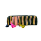 Up-cycled Half Moon Huipil Cosmetic Padded Bag with Tassel - Guatemala