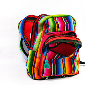 Hacienda Sarape Stripe Multicolor Backpack - Guatemala