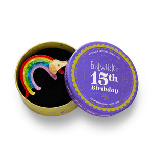Rainbow Ruff Brooch by Erstwilder