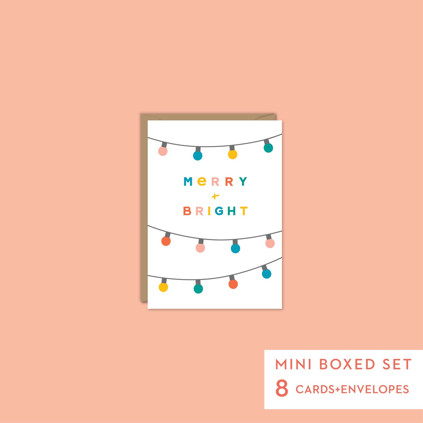 MERRY LIGHTS-Mini Boxed Set of 8 cards