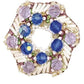 Beadwork Kit for making Crystal Art brooch Winter wreath BP-362C