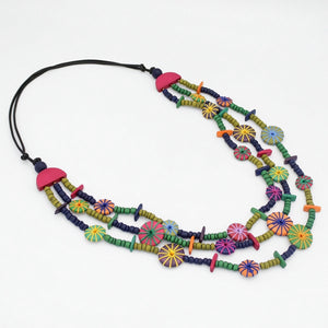 Multicolor Teagan Triple Necklace