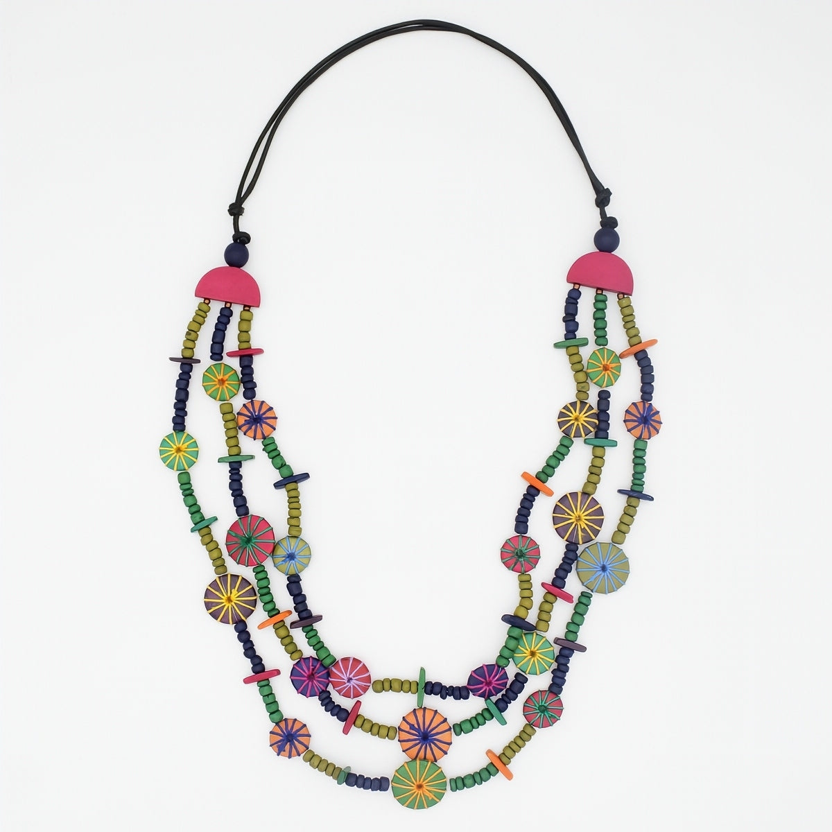 Multicolor Teagan Triple Necklace
