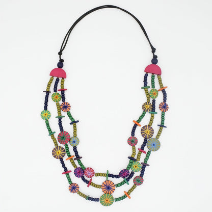 Multicolor Teagan Triple Necklace