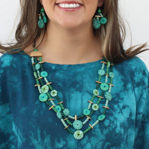 Turquoise Teagan Triple Necklace