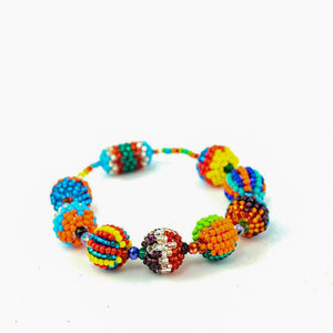 Shiva Magnetic Closure Seed Bead Bracelet - Guatemala