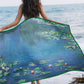 Monet Water Lilies Oversized Beach Towel - Microfiber, Quick-Dry