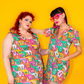 8-Bit A-Frames Fit & Flare Midi Dress in Bright Day