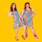 8-Bit A-Frames Fit & Flare Dress in Pretty Pastel