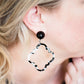 Lavender Marbled Quatrefoil Earrings