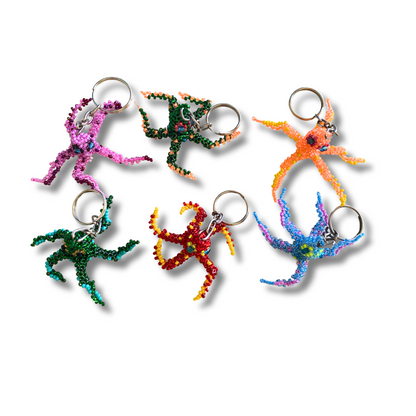 Octopus Seed Bead Keychain - Guatemala