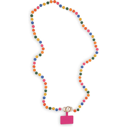 Ban.do Rainbow Wooden Beads Crossbody Phone Lanyard | Pride Smart Phone Accessories | 50"