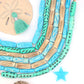 Bead Bundle: Turquoise, Teal, and Cream Handmade Tube Bone Beads, 10x25mm, 7 Strands, 56+ Beads