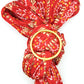 Traveler Gift Set: Multicolor Scarf, Gold Thai Buddhist Bangle