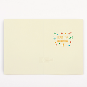 Endless "Never Gonna Give You Up" Birthday Card with Glitter