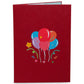 Happy Birthday Balloons Pop Up Card