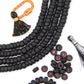Large Hole Carved Donut Shaped Bone Beads, Black Spacers, 10x5mm